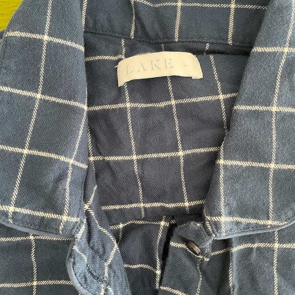 Women’s Size L Navy Flannel LAKE Pajamas - Picture 5 of 6